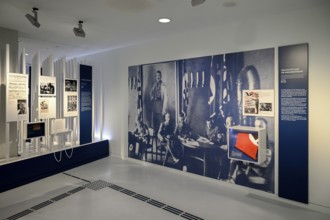 Exhibition Destiny Herrenmensch in the former NS Ordensburg Vogelsang, interior view, Eifel