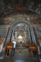 Frescoes in Krusedol monastery, interior view, Krušedol Prnjavor, Vojvodina Province, Serbia