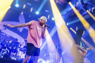 Mal Élevé (Pablo Charlemoine) and Carlito (Carlos Charlemoine), singer of Irie Révoltés live on