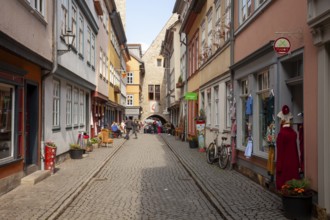 Krämerbrücke, oldest secular building, Erfurt, Thuringia, Germany