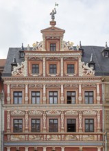 Haus zum Breiten Herd, Renaissance, Bürgerhaus am Nordrand des Fischmarkt 13, Old Town of Erfurt,