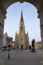 Church of Our Lady on Freedom Square, Roman Catholic Church, Neo-Gothic, Old Town, Novi Sad,