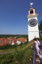 Clock Tower or Tipsy Clock, Petrovaradin or Petrovaradin Fortress, Novi Sad, Vojvodina Province,