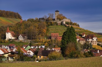 Hohenbeilstein Castle, Freizeitheim Magdalenenkirche, vineyards, Beilstein, Bottwartal,