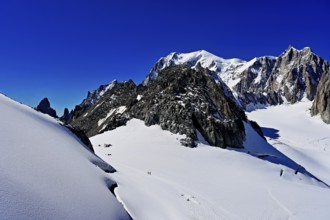 View of the mountains from the Télécabine Panorama Railway, La Tour Ronde, Mont Blanc, Mont Maudit,