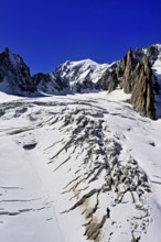 View of the mountains from the Télécabine Panorama Railway, La Tour Ronde, Mont Blanc, Mont Maudit,
