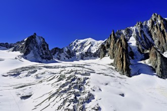 View of the mountains from the Télécabine Panorama Railway, La Tour Ronde, Mont Blanc, Le Mont