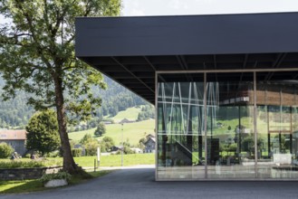 Werkraum Bregenzerwald, architect Peter Zumthor, Andelsbuch, Bregenzerwald, Vorarlberg, Alps,