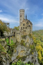Lichtenstein Castle, also known as Württemberg's fairytale castle, built in the style of