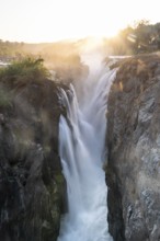 Epupa Falls, sunset at Epupa Waterfalls, Kaokoveld, Namibia