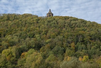 Mountain, forest, Kaiser-Wilhelm-Denkmal, Porta Westfalica, North Rhine-Westphalia, Germany