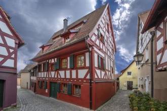 Historic half-timbered house with integrated city wall, built in 1553, reconstructions in 1660 and