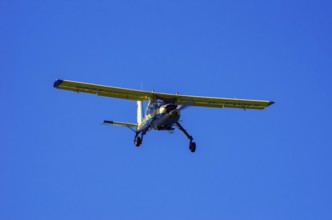 A PZL-104 Wilga-35A sport aircraft from Fliegerklub Kamenz with registration D-EWRZ during a flight