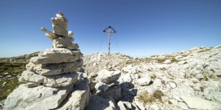 Summit Cross, Großer Daumen, 2280m, Allgäu Alps, Allgäu, Bavaria, Germany