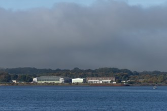 MFG 5 area on the fjord, Kiel Fjord, Holtenau district, Kiel, Baltic Sea, former naval aviation