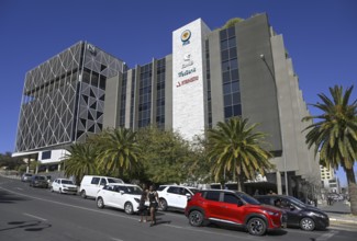 Street scene on the corner of Fidel Castro Street and Independence Avenue, Windhoek, Khomas region,