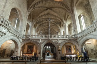 Jube of Benedicte Abbey Church of Saint Robert in La Chaise Dieu, Dept Haute Loire.