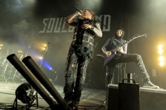 Johannes Johnny Stecker, Singer and Felix Klemisch, Guitarist, Soulbound, Metal Band, D, live at