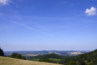 Beautiful landscape in summer, Upper Lusatia, Saxony, Germany