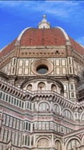 Italy, Landmark Duomo Cathedral in Florence, major tourist attraction in historic center near Ponto