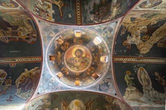 Christ Pantocrator in the dome of the Kapnikarea Church in the Greek capital Athens, Greece