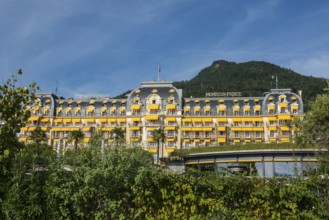 Luxury hotel, Montreux, Lake Geneva, Lac Léman, Canton of Vaud, Switzerland