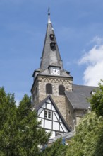 Church on the market square, Old Town, Kettwig, Essen, Rur region, North Rhine-Westphalia, Germany