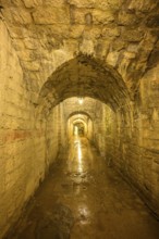 Corridor in the Fort de Vaux from the 1st World War, Douaumont, Département Meuse, France