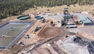 Tusayan, Arizona - Energy Fuels' controversial Pinyon Plain uranium mine, located a few miles from