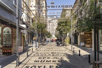 The Poem written by the light installation by the Beyoglu Culture Route Istanbul, Turkey