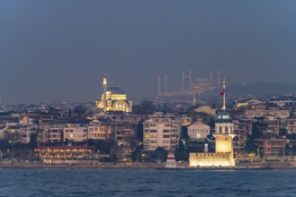The Maiden Tower lighthouse, Leander Tower or Maiden Tower in front of the Üsküdar district at