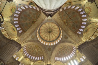 Domes of the Blue Mosque or Sultan Ahmed Mosque in Istanbul, Turkey