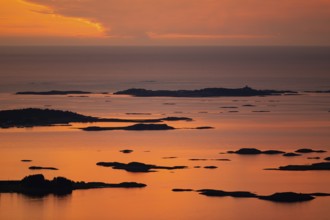 Offshore islands and skerries, sea, sunset, Otroya or Otrøya island, Møre og Romsdal, Norway