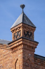 Brick gable, former paper mill for the production of groundwood pulp board, UNESCO World Heritage