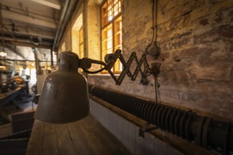 Old industrial lamp, former paper mill and groundwood pulp board mill, UNESCO World Heritage Site