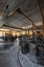 Factory hall with historic ovens for the production of cardboard and paper, former paper factory