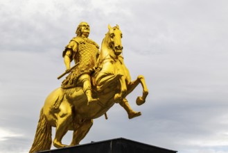Equestrian statue of Augustus the Strong, Golden Rider, Neustadt, Dresden, Saxony, Germany