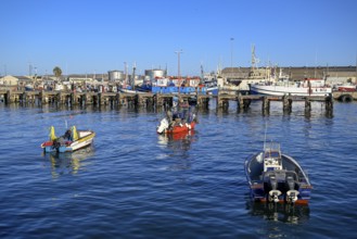 Fishing boats in the harbour, Robert Harbour, Lüderitz, Karas Region, Namibia