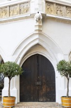 Inner courtyard of Albretsburg Castle, Domplatz, Meissen, Saxony, Germany