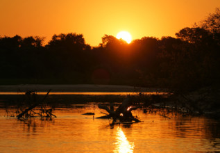 Pantanal River sunset, Brazil
