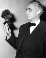 Nuremberg Trials, Major War Criminals. Thomas J. Dodd Prosecutor, USA with the shrunken head of a