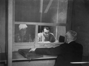 Nuremberg Trials, main war criminals, Hermann Göring with his lawyer Stahmer, Nuremberg 1946