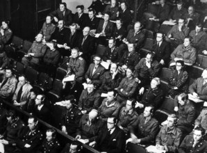 Nuremberg trials, main war criminals, audience, trial observers 1946