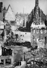 City view, the destroyed Nuremberg, 1946