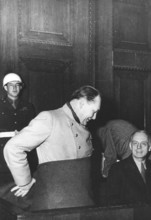 Nuremberg Trials, main war criminals, the defendants Herman Göring, and on the left van Ribbentrop,