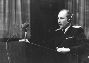 Soviet General Roman Andreyevich Rudenko at the Nuremberg Trial in 1946