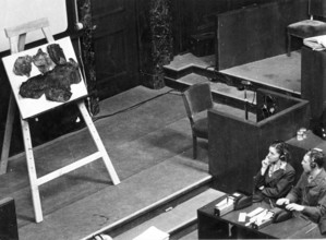 Nuremberg trials, main war criminals, taking of evidence, lampshade made of human skin, Nuremberg