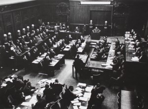 Nuremberg Trials, general view of the courtroom, Nuremberg 1946