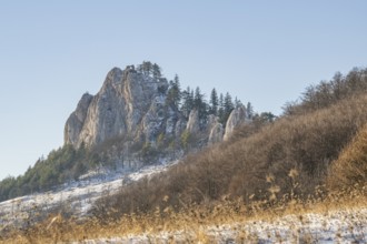 View on the mountains on a sunny day in winter, Vápec, Horná Poruba, Slovakia