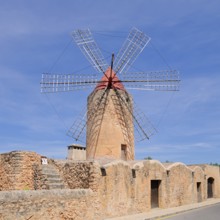 Windmill Moli den Xina, Algaida, Majorca, Balearic Islands, Spain